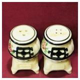 Pair Of Ceramic Salt & Pepper Shakers (Vintage)