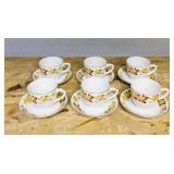 Set Of Vintage Teacups & Saucers