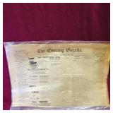 The Evening Gazette 1889 St. John NB Newspaper