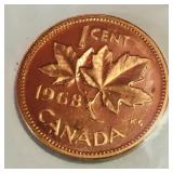 1968 Canada Proof-Like One Cent Coin