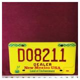 New Mexico USA Dealer License Plate