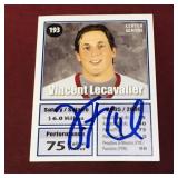 Vincent Lecavalier Autogrpahed NHL Hockey Card