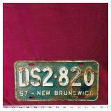 1957 New Brunswick License Plate