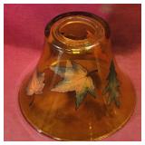 Vintage Amber Glass Light Cover (4 1/2" Tall)