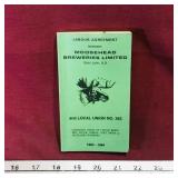 1983-84 Moosehead Local Union #362 Booklet