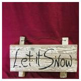 "Let It Snow" Wooden Sign (Vintage)