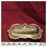 Silver-Plate & Glass Butter Dish (Vintage)