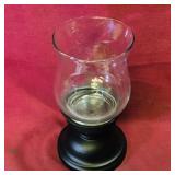 Metal & Glass Candleholder (7 1/4" Tall)