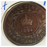 1904 Newfoundland One Cent Coin