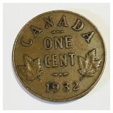 1932 Canada One Cent Coin