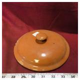 Vintage Redware Pottery Jar Lid