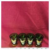 Set Of 4 Vintage Glasses (3" Tall)