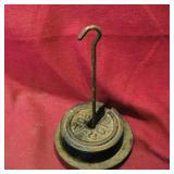 Antique Iron Weight / Holder (7" Tall)