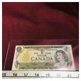 1973 Canada $1 Banknote Paper Money Bill