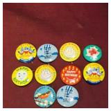 Lot Of 10 Vintage Small Buttons