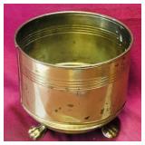 Footed Brass Plant Pot (Vintage) (4 3/4" Tall)