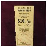 Nova Scotia Receipt Ticket (Vintage)