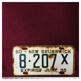 1960 New Brunswick License Plate