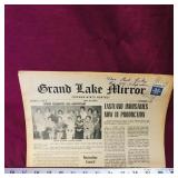 Grand Lake Mirror Chipman NB 1971 Newspaper