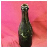 Antique Glass Liquor Bottle (10" Tall)