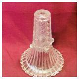 Vintage Glass Candleholder (6" Tall)