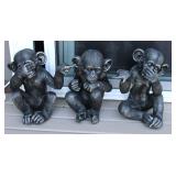 Sculpture Retro Wisdom Monkey Figurine 13" Tall