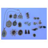 Vintage Estate Stone Jewelry Lot