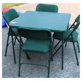 Folding Card Table & 4 Chairs