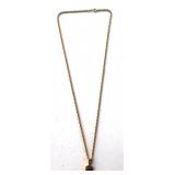 14K Chain 10K Chocolate Diamond Pendant V Estate