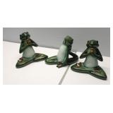 Yoga Ceramic Frogs Home / Garden Decor