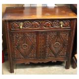 Antique Carved Cabinet 38"W 20"D 34.5"T