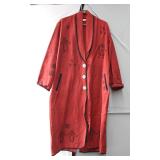 100% Cotton Full Length Coat XL