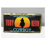 Factory Sealed Toby Keith License Plate