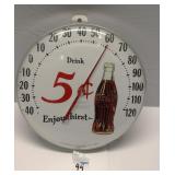 Vintage Coke Thermometer 12" R