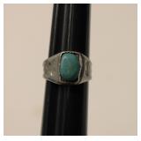 Sterling Silver Turquoise Ring size 9