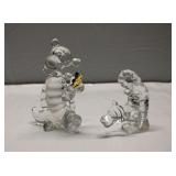 Lenox Crystal Disney Tigger set of 2 6"T 5"W