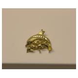 14K Gold Dolphin Pendant