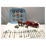 Horses Pepsi Tray Vintage Flatware El Camino Lot