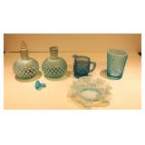 Fenton Blue Opalescent Misc. Dishes Lot