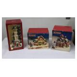 Christmas Village Square Houses set 3