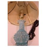 Fenton Blue Opalescent Table Lamp