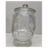 Vintage Libbey Glass Hippo Cookie Jar