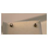 14K White Gold Diamond Earrings