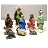 Plaster Nativity Set