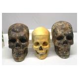 Skulls set of 3 **2 Foam **1 Heavy Composit