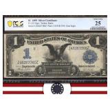 CIRCA 1899  SILVER CERTIFICATE "BLACK EAGLE" PCGS