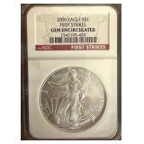 2006 Eagle Silver Dollar FIRST STRIKE COIN. GEM