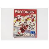 Wisconsin Badger Autographed Hockey Program & Prin