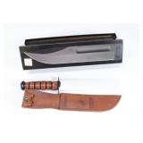 KA-BAR 1217 USMC Brown 7" Fixed Blade Utility Knif