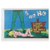 1972 Jolly Green Giant /Naked Girl Headshop Poster